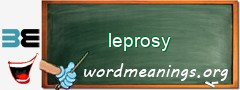 WordMeaning blackboard for leprosy